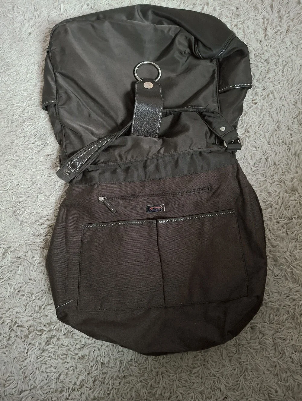 Talbots Brown Nylon Hobo Bag